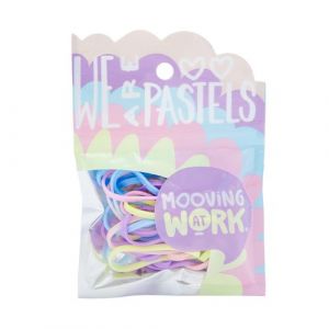 Gomas Elasticas Mooving Pastel Colores Surtidos Blister 16G