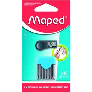 Minas Para Compas Maped 2,0 (Estuche De 10) + Afilaminas