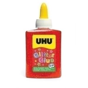 Imagen COLA GLITTER GLUE UHU B/88 ml ROJO