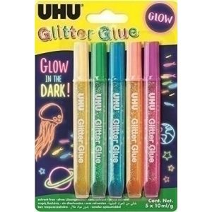 Imagen COLA GLITTER GLUE UHU GLOW B/10 ml B/5