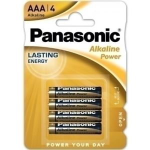 Imagen PILAS PANASONIC ALKALINE AAA LR03 B/4