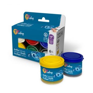 Pintura Acril.Tcolors 40 Ml Surtido De 6