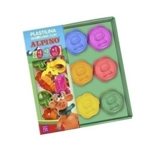 Imagen PLASTILINA ALPINO KIT 6 COL+ MOLDES