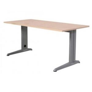 MESA ROCADA METAL 180x80 ALUMINIO/HAYA