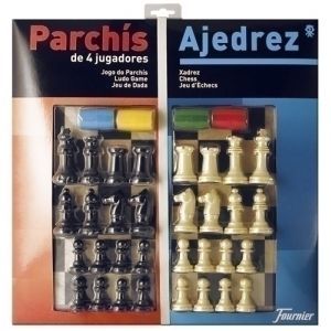 JUEGO PARCHIS AJEDREZ 40 Cmt + ACCESORIO