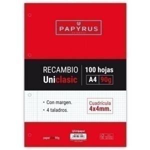 Imagen RECAMBIO PAPYRUS A4 100h MULTIT.CD.4 C/M