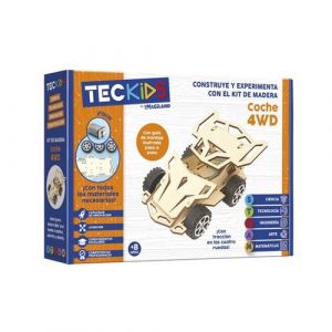 Juego Teckids Imagiland Kit Madera Coche 4Wd Traccion A Las 4 Ruedas