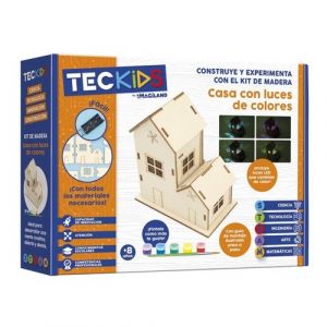 Juego Teckids Imagiland Kit Madera Casa Con Luz De Colores