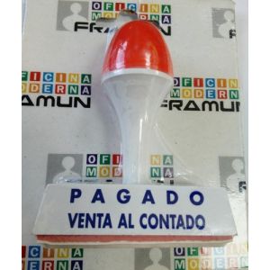 Sello Manual "Pagado Venta Al Contado"