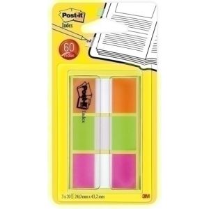 Imagen TACO BANDE POST-IT 1" 3X20 VERDE,NAR,ROS