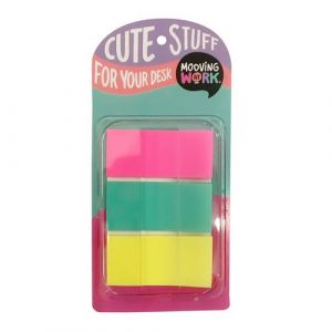 Banderitas Adhesivas Mooving Anchas Colores Dispensador De 3