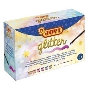 Imagen TEMPERA JOVI GLITTER  55 ml EST.6+pc