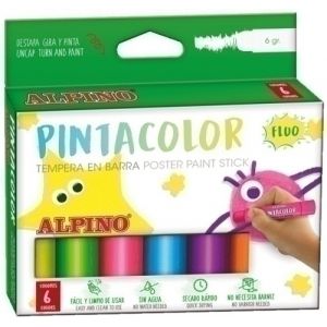 Imagen TEMPERA ALPINO SOLIDA PINTAC. FLUO C/6