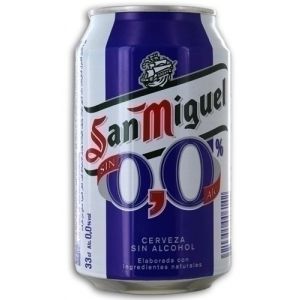 CERVEZA SAN MIGUEL S/ALCOHOL LATA 330 ml