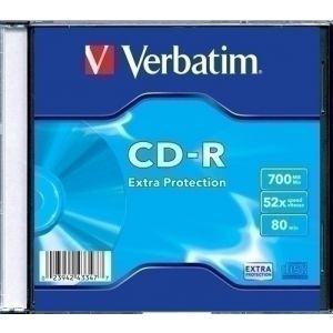 Imagen CD-ROM VERBATIM 700MB 52x SLIM C/10