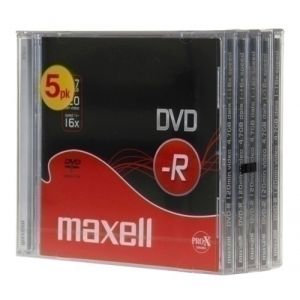 Imagen DVD-R MAXELL 4,7GB 16x JEWEL CASE P/5