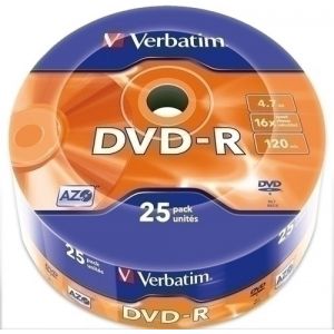 DVD -R VERBATIM 4.7GB 16x SPINDLE 25