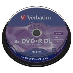 Imagen DVD +R VERBATIM 8.5GB 8x SPINDLE 10