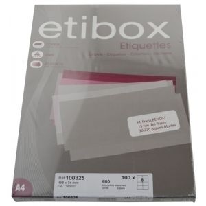 ETIQUETAS ADH.IMPR. ETIBOX A4 BLANCA CAJ