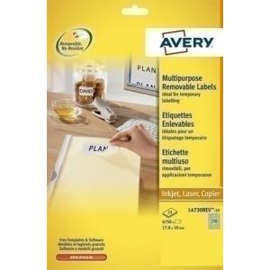 Imagen ETIQ.IMP.AVERY L4730REV 25h A4 17,8x10