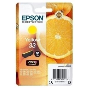 Imagen CART.IJ.EPSON T334440 Nº33 AMARILLO