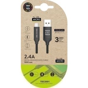 Imagen CABLE USB MICRO ANDROID NEGRO 1 m.