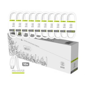 Cable Tech-One-Tech Basik Usb-Usb-Micro Blanco 1 M. Pack De 10