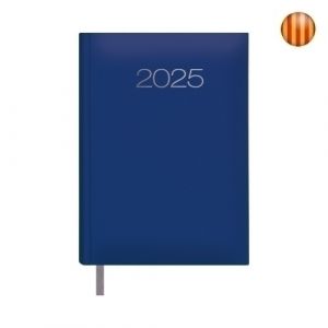 Agenda 2025 en català tapa pell sintètica color blau (D/P)