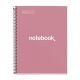 Bloc Miquelrius Emotions Notebook 1 Micro.Tapa Extra A4 80H 90G Cuadric.5X5 Rosa Dust