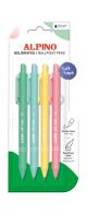 Boligrafo Alpino Soft Touch Pastel 1Mm  Blister De 4