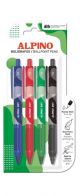 Boligrafo Alpino Dot Unicolor 1Mm  Colores Surtidos Blister De 4