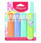 Marcador Fluor Maped Classic Pastel Estuche De 4