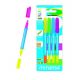 Marcador Fluor Mitama Doble Punta Neon Estuche De 4