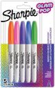 Rotulador Permanente Sharpie Fine Glam Pop Blister De 5
