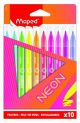 Rotulador Fibra Maped Neon Estuche De 10