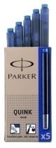 Imagen TINTA ESTILOG.PARKER 5 CART.AZUL PERMAN.