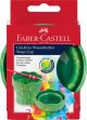 Bote Faber-Castell Antivuelco Para Pinceles Clic&Go Verde Marmol