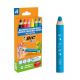 Lapices De Colores Bic Kids Multisuperficies 3 En 1 Estuche De 6