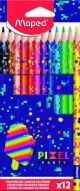 Lapices De Colores Maped Pixel Party Estuche De 12