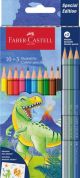 Lapices De Colores Faber-Castell Dinosaurios Estuche De 10+3