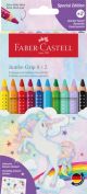 Lapices De Colores Faber-Castell Jumbo Grip Dinosaurios Estuche De 8+2