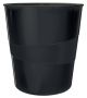 PAPELERA PLASTICO LEITZ WOW NEGRO 15L