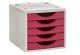 Imagen MODULO 5 CAJONES GRIS/FUCSIA