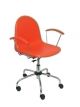 SILLA PIQUERAS VES GIRATORIA PVC NARANJA