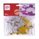 Goma Eva Apli Formas Adhesivas Con Purpurina Estrellas Oro Y Plata Bolsa De 50