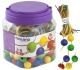 BOTE DE 100 BOLAS ENSARTABLES + CORDONES
