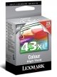 Imagen CART.IJ.LEXMARK 18YX143E Nº43XL COLOR