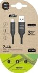 CABLE TECHONE USB-MICRO-USB NEGRO 1 m.