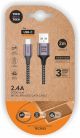 Cable Tech-One-Tech Usb-Usb-C Alto Rendimiento 2,4A Gris 2 M.