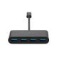 Hub Usb Kensington 4 Puertos Usb-C Y Cargador (Ch1200)